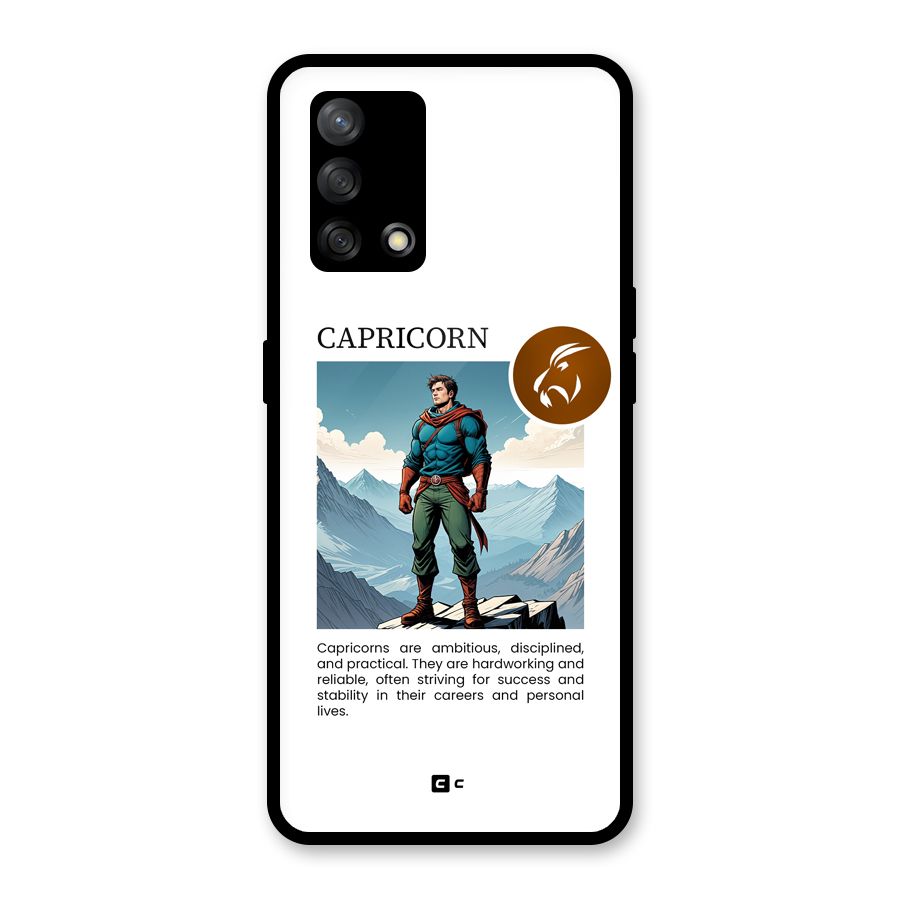 Clever Capricorn Glass Back Case for Oppo F19