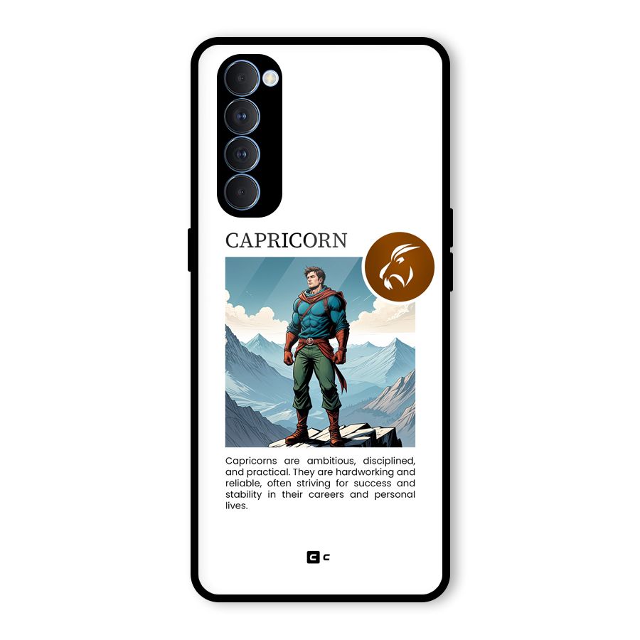 Clever Capricorn Glass Back Case for Oppo Reno4 Pro