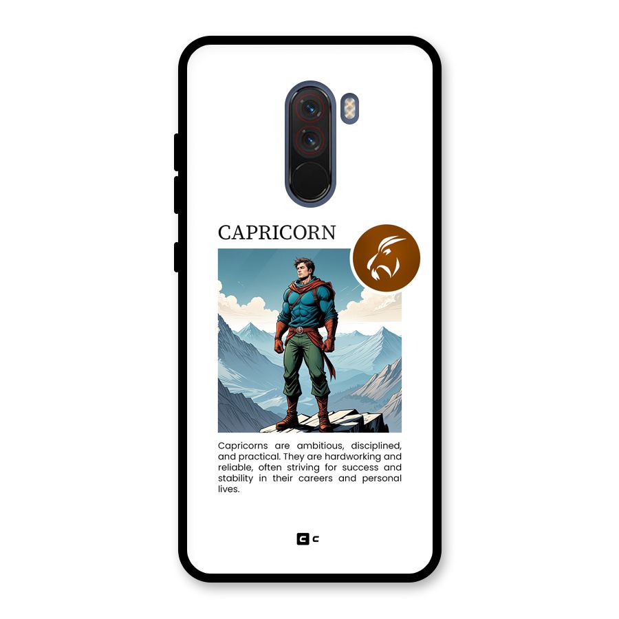 Clever Capricorn Glass Back Case for Poco F1