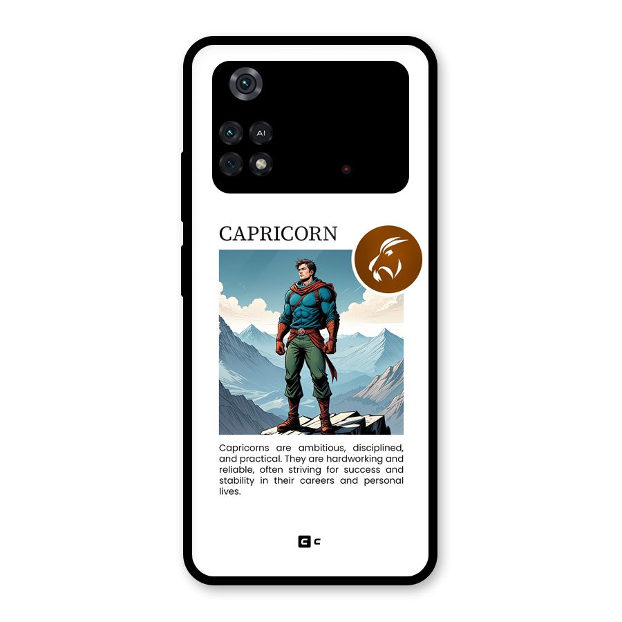 Clever Capricorn Glass Back Case for Poco M4 Pro 4G