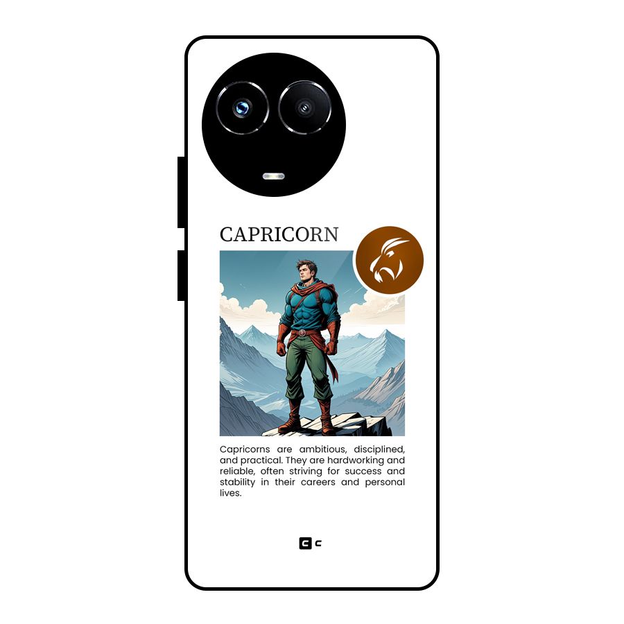 Clever Capricorn Glass Back Case for Realme 11X