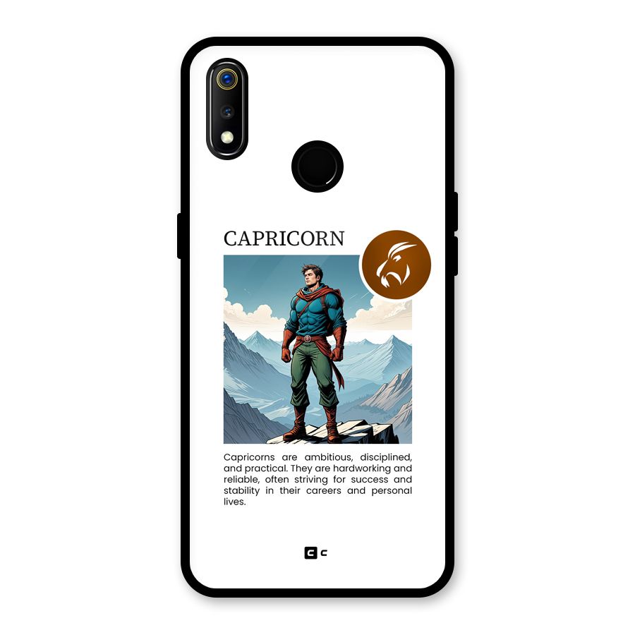 Clever Capricorn Glass Back Case for Realme 3i