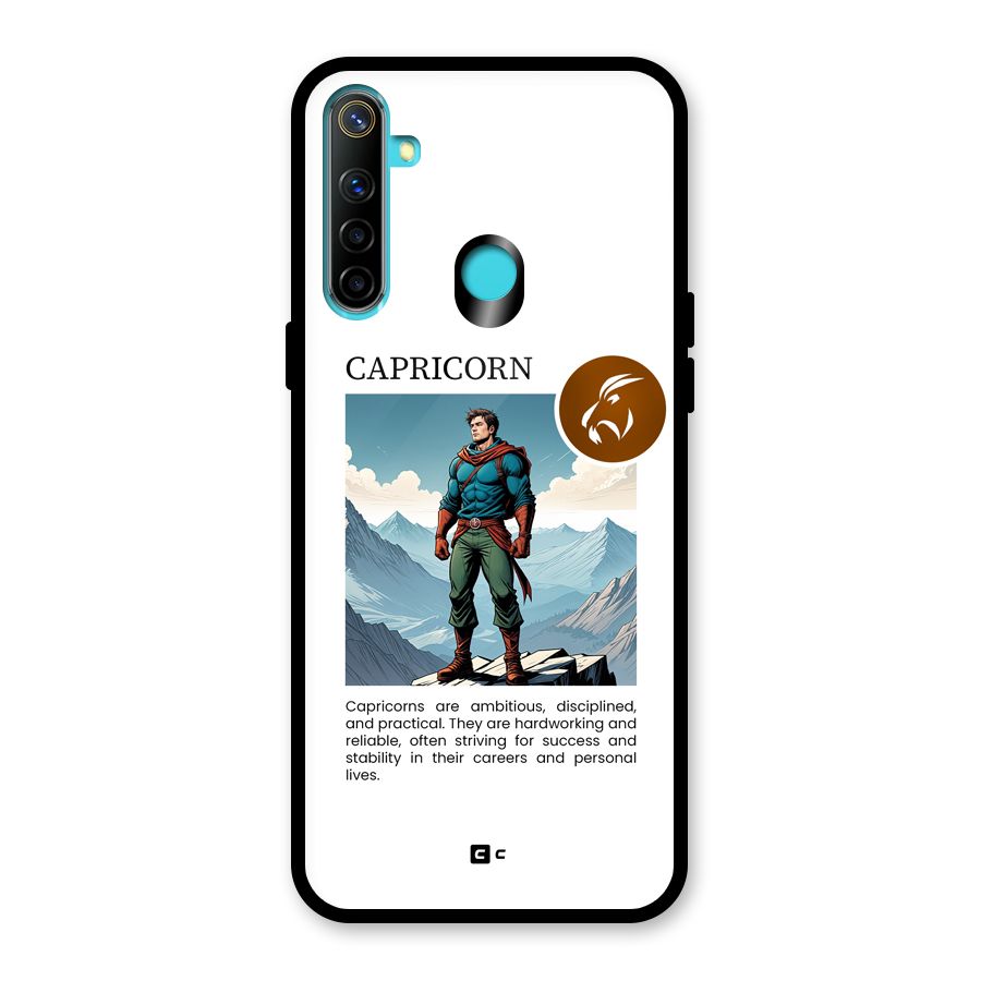 Clever Capricorn Glass Back Case for Realme 5