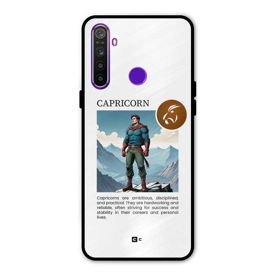 Clever Capricorn Glass Back Case for Realme 5s