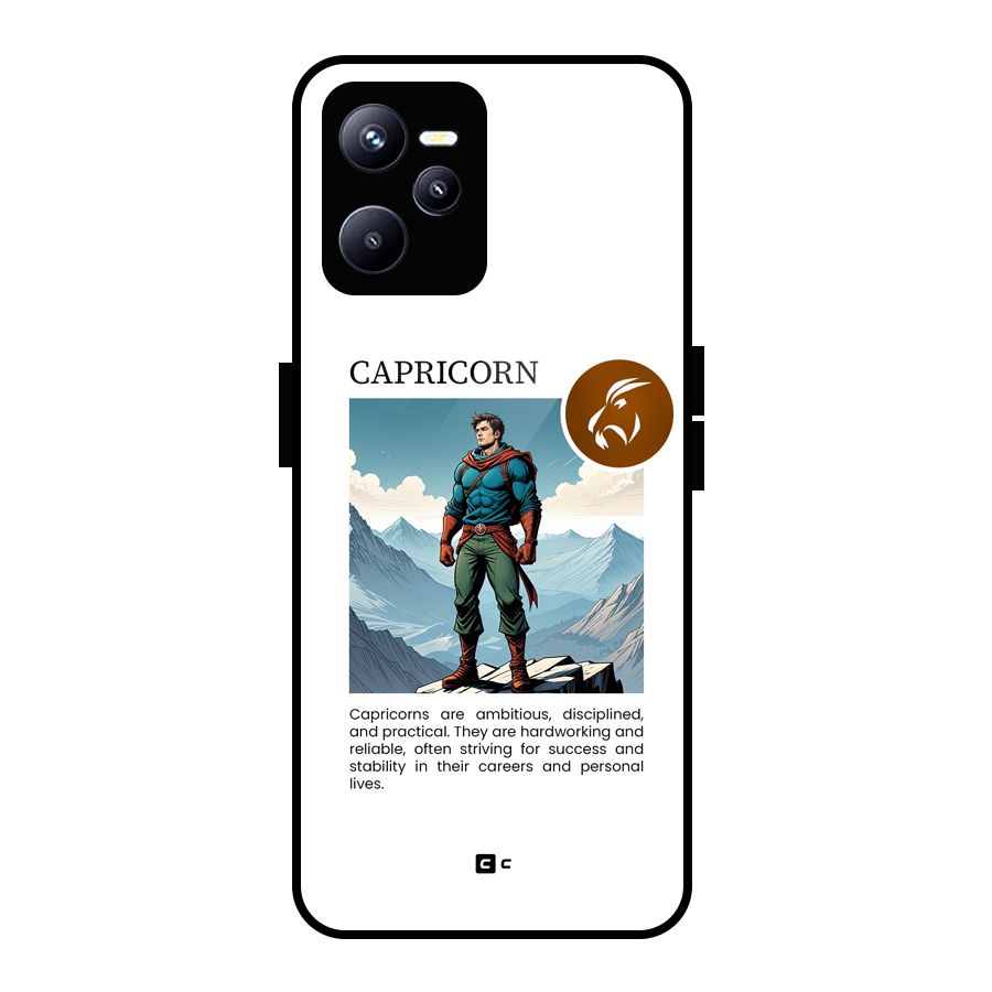 Clever Capricorn Glass Back Case for Realme C35