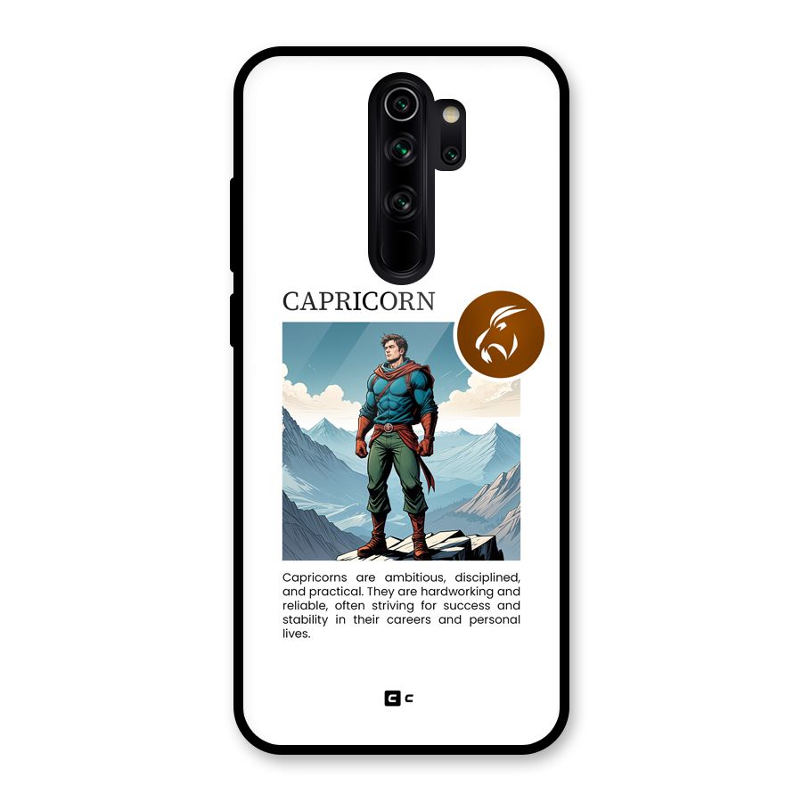 Clever Capricorn Glass Back Case for Redmi Note 8 Pro