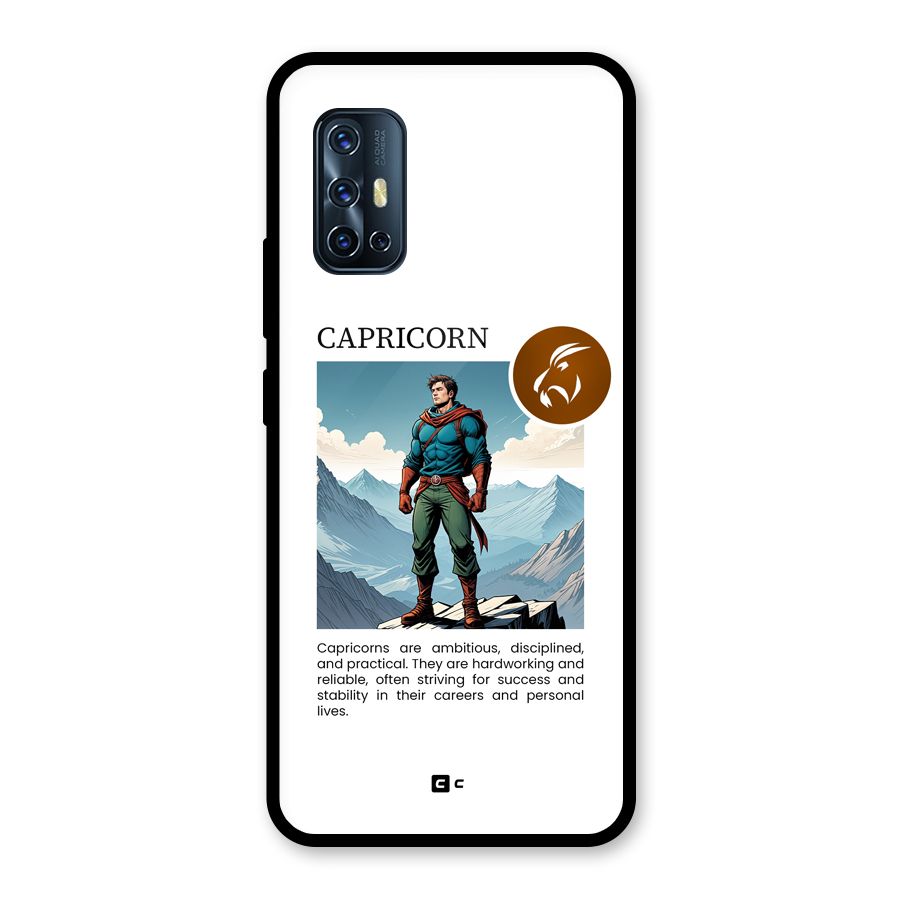 Clever Capricorn Glass Back Case for Vivo V17