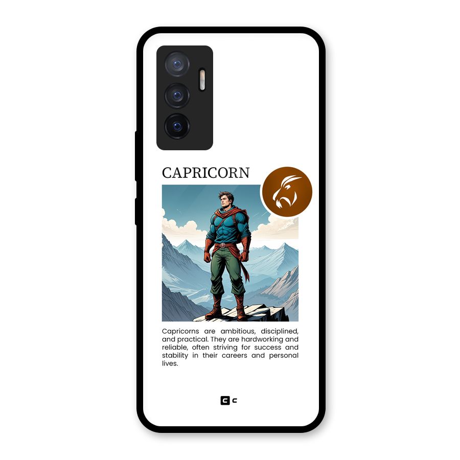Clever Capricorn Glass Back Case for Vivo V23e
