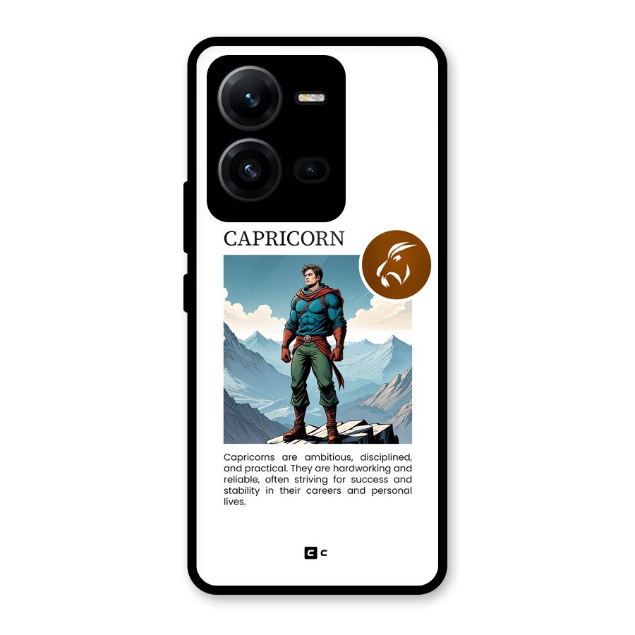 Clever Capricorn Glass Back Case for Vivo V25