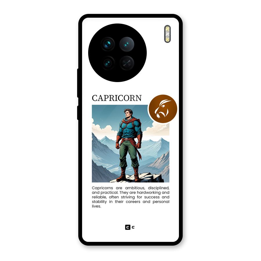 Clever Capricorn Glass Back Case for Vivo X90