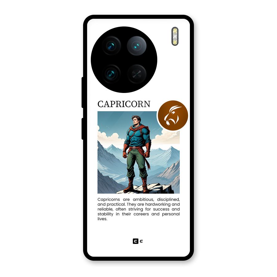 Clever Capricorn Glass Back Case for Vivo X90 Pro