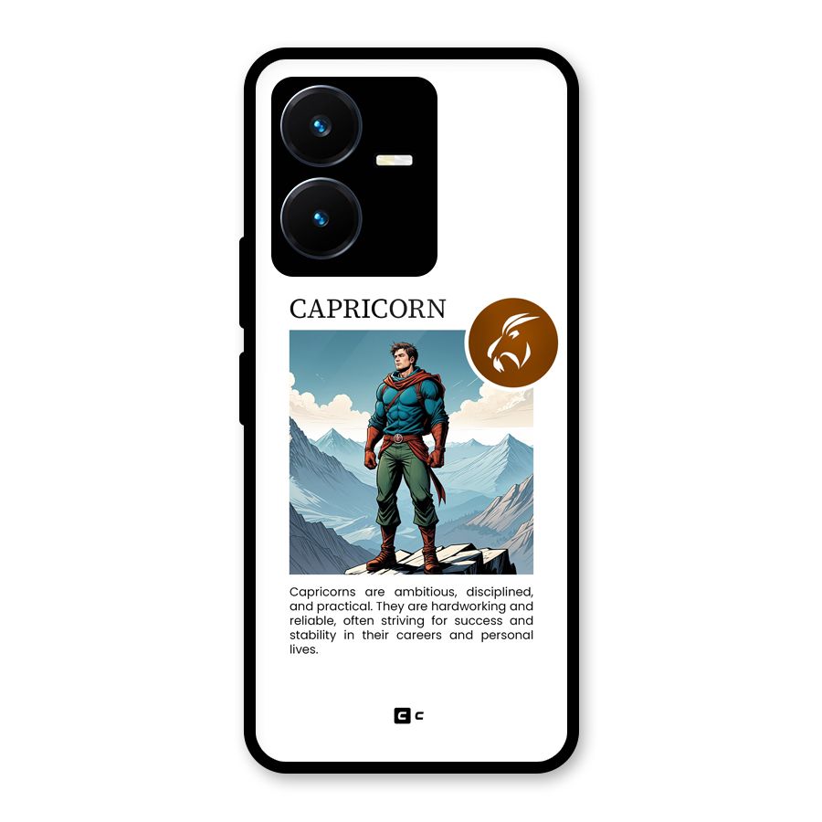 Clever Capricorn Glass Back Case for Vivo Y22