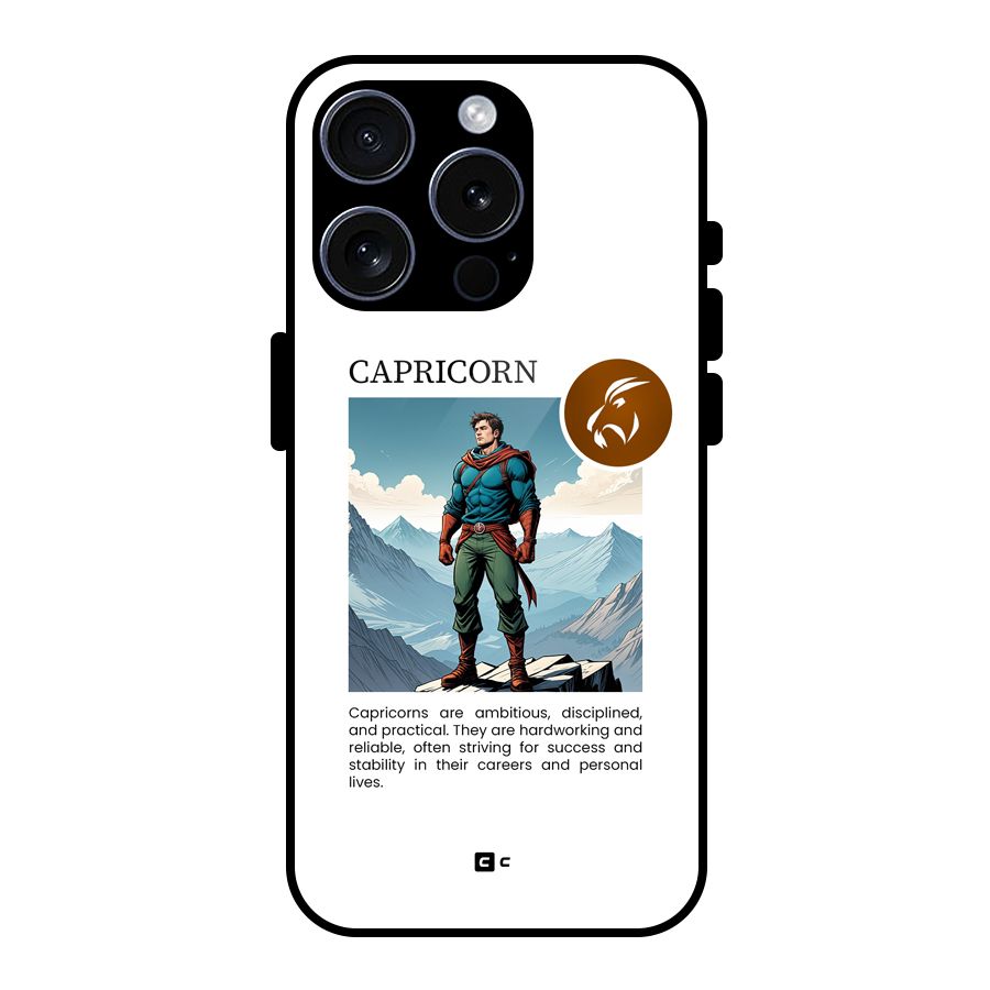 Clever Capricorn Glass Back Case for iPhone 15 Pro