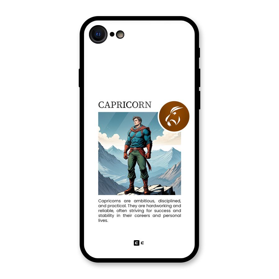 Clever Capricorn Glass Back Case for iPhone 8