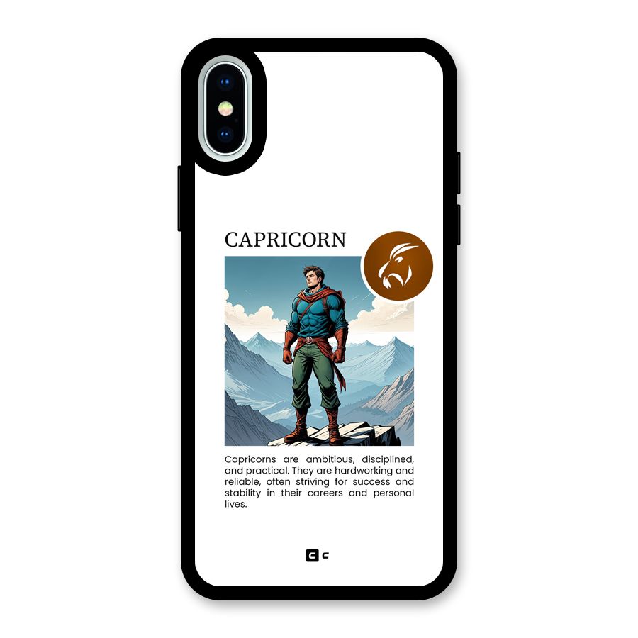 Clever Capricorn Glass Back Case for iPhone XS