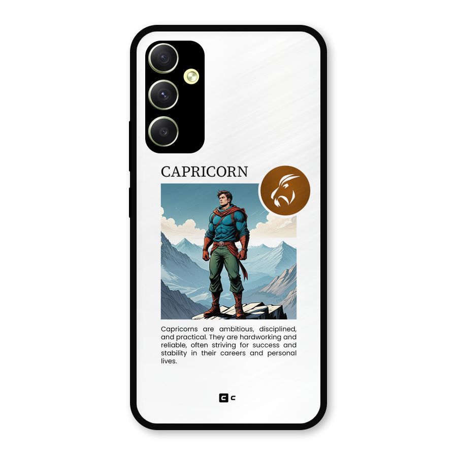 Clever Capricorn Metal Back Case for Galaxy A34