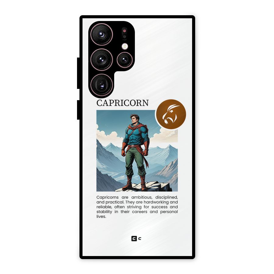 Clever Capricorn Metal Back Case for Galaxy S22 Ultra 5G