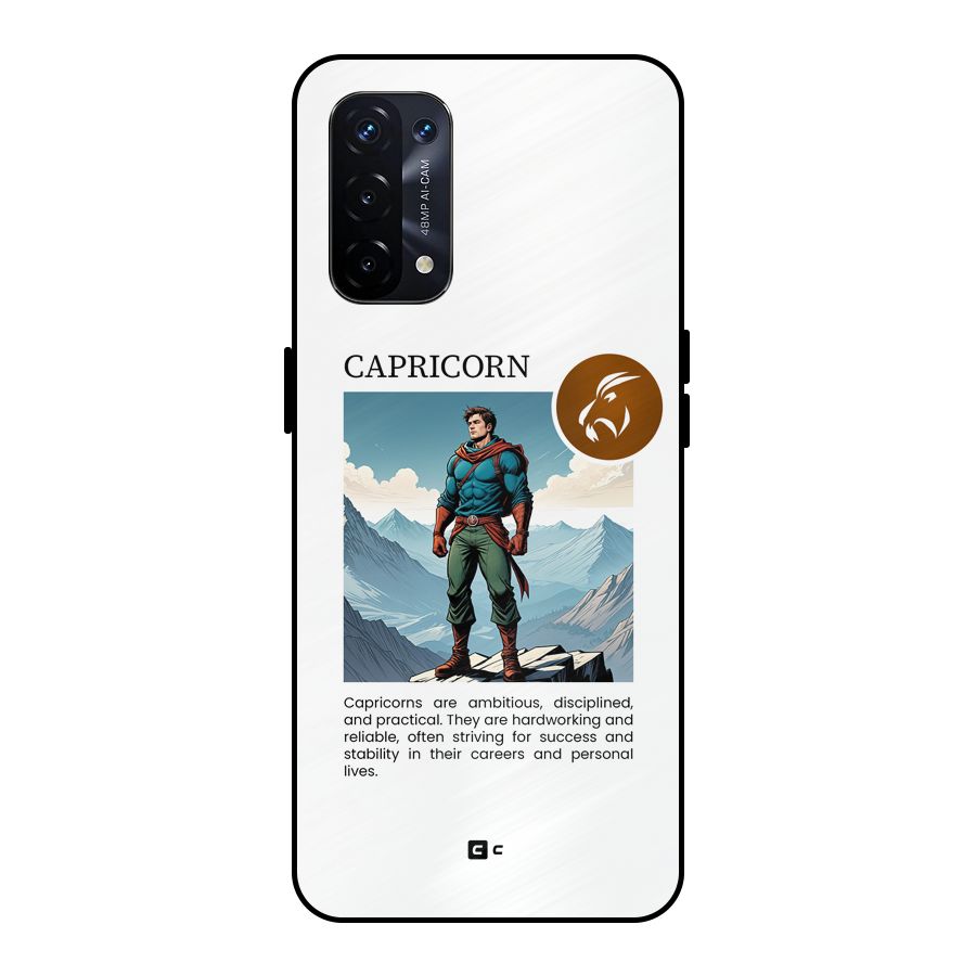 Clever Capricorn Metal Back Case for Oppo A74 5G
