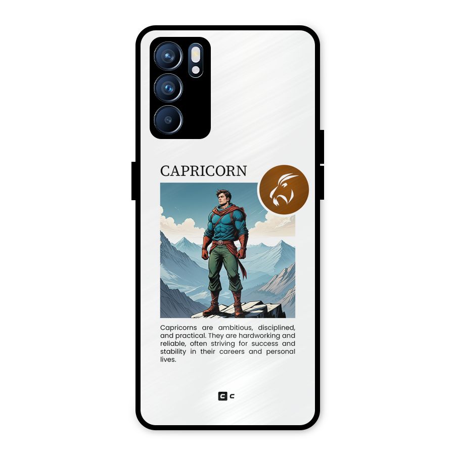 Clever Capricorn Metal Back Case for Oppo Reno6 5G