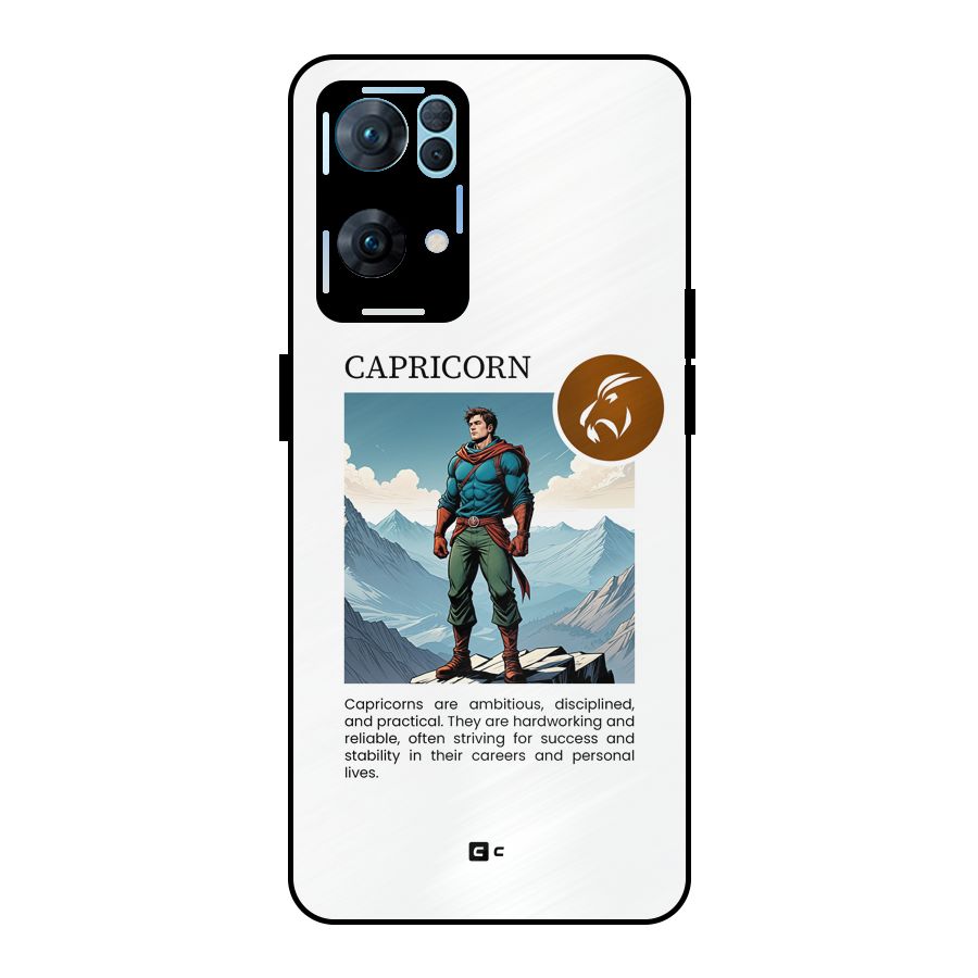 Clever Capricorn Metal Back Case for Oppo Reno7 Pro 5G