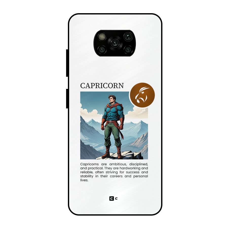 Clever Capricorn Metal Back Case for Poco X3
