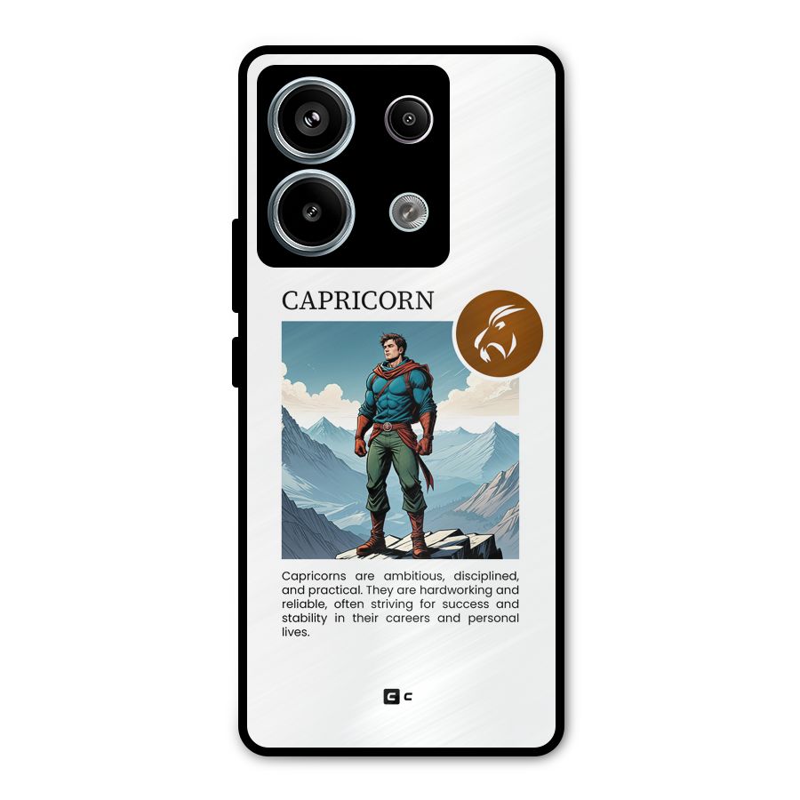 Clever Capricorn Metal Back Case for Redmi Note 13 Pro 5G