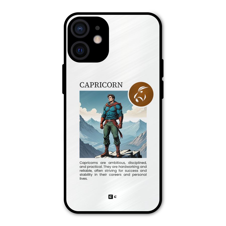 Clever Capricorn Metal Back Case for iPhone 12 Mini
