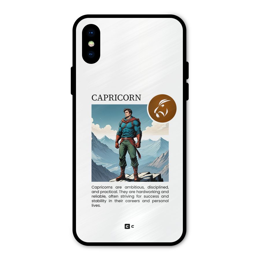 Clever Capricorn Metal Back Case for iPhone X
