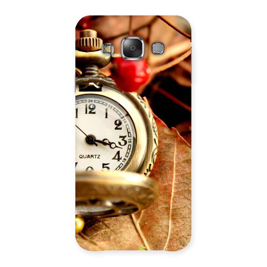 Clock And Cherry Back Case for Galaxy E7