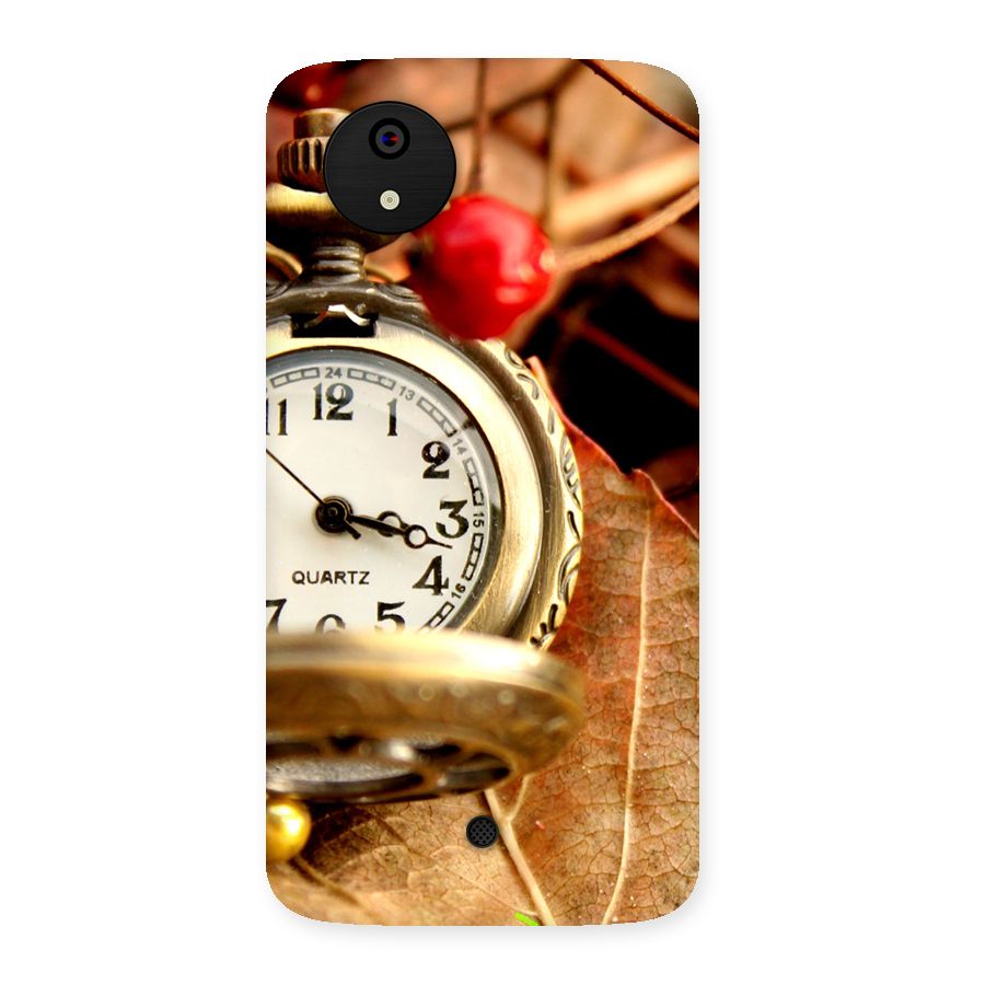 Clock And Cherry Back Case for Micromax Canvas A1