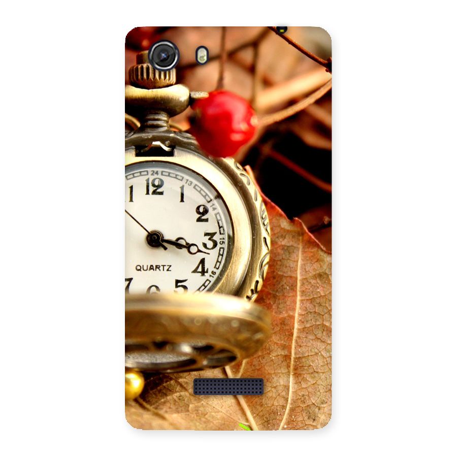 Clock And Cherry Back Case for Micromax Unite 3