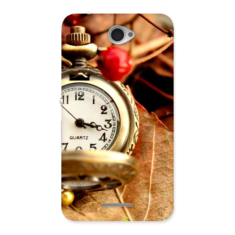 Clock And Cherry Back Case for Sony Xperia E4