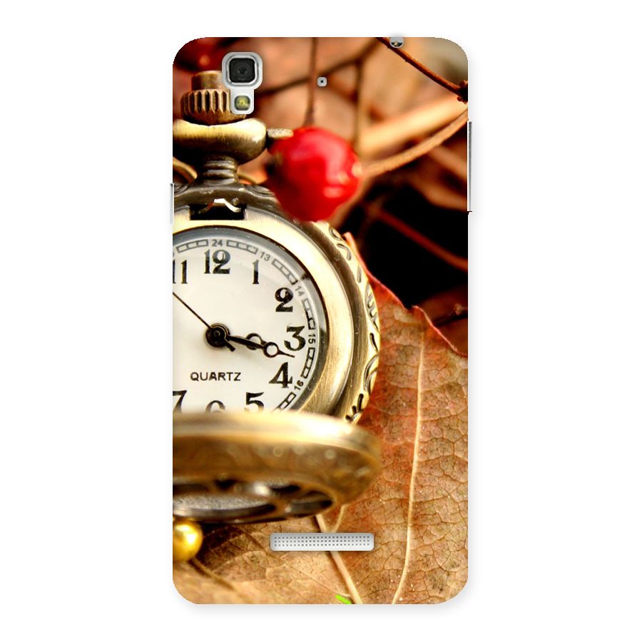 Clock And Cherry Back Case for Yu Yureka