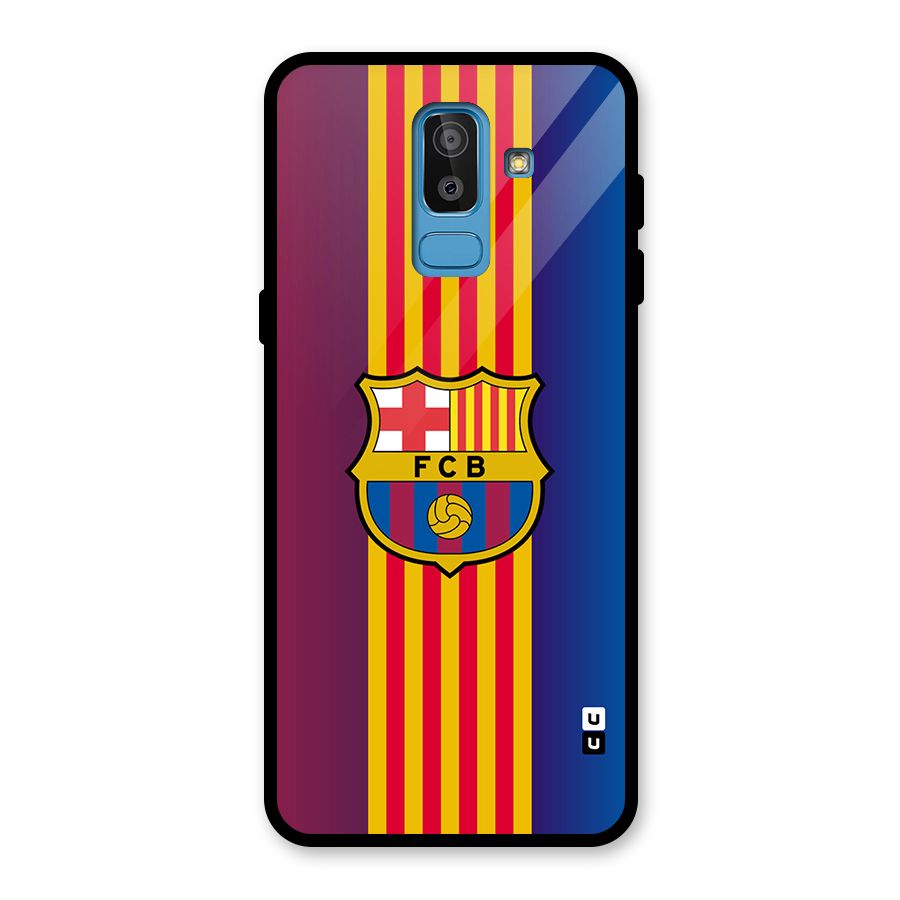 Club Barcelona Glass Back Case for Galaxy J8