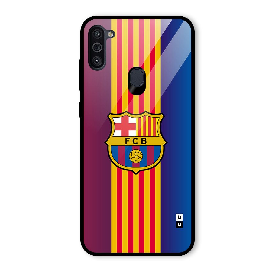 Club Barcelona Glass Back Case for Galaxy M11