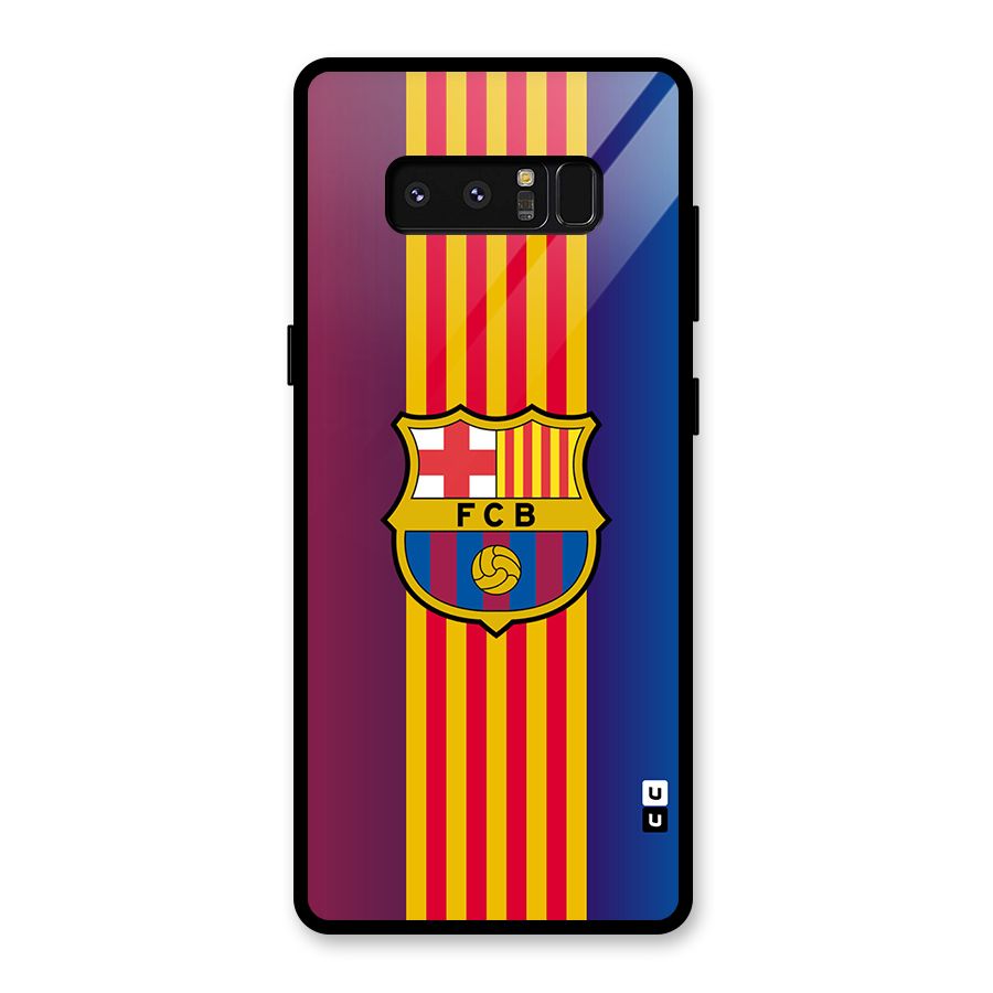 Club Barcelona Glass Back Case for Galaxy Note 8