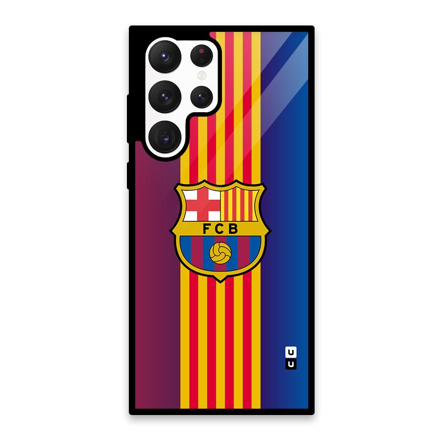 Club Barcelona Glass Back Case for Galaxy S22 Ultra 5G