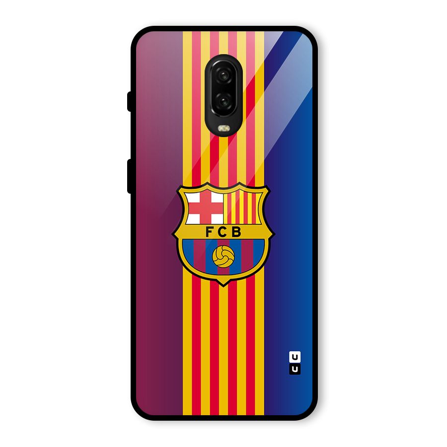 Club Barcelona Glass Back Case for OnePlus 6T