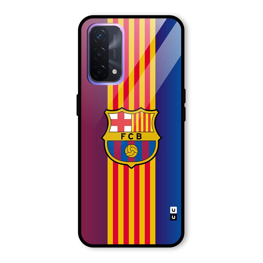 Club Barcelona Glass Back Case for Oppo A74 5G