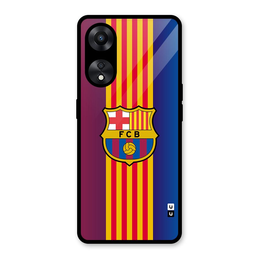 Club Barcelona Glass Back Case for Oppo A78