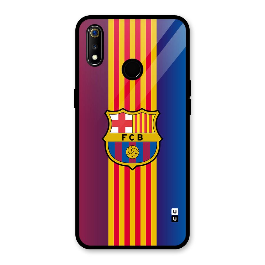 Club Barcelona Glass Back Case for Realme 3