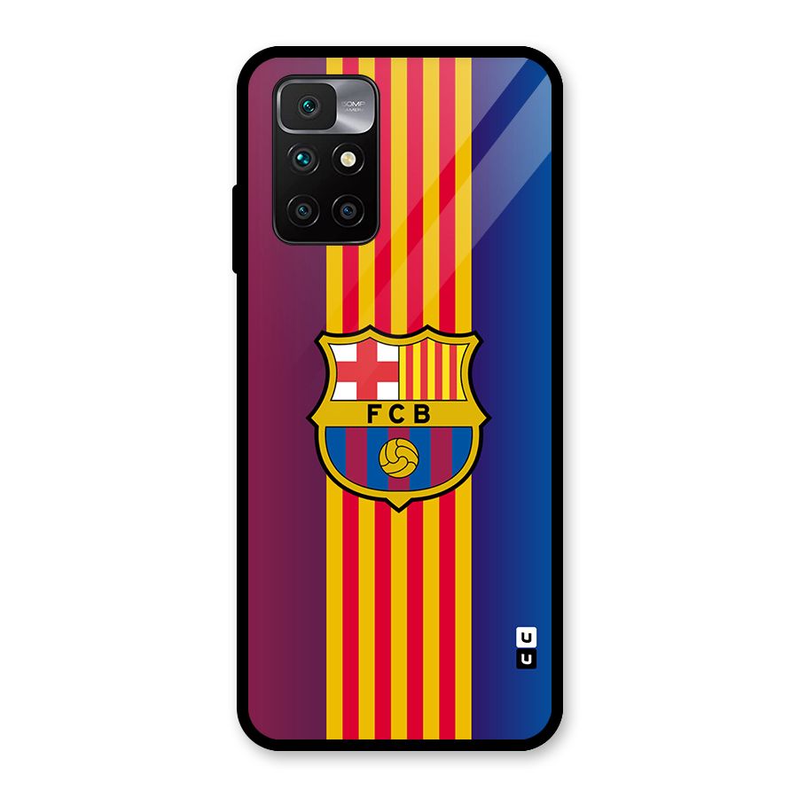 Club Barcelona Glass Back Case for Redmi 10 Prime