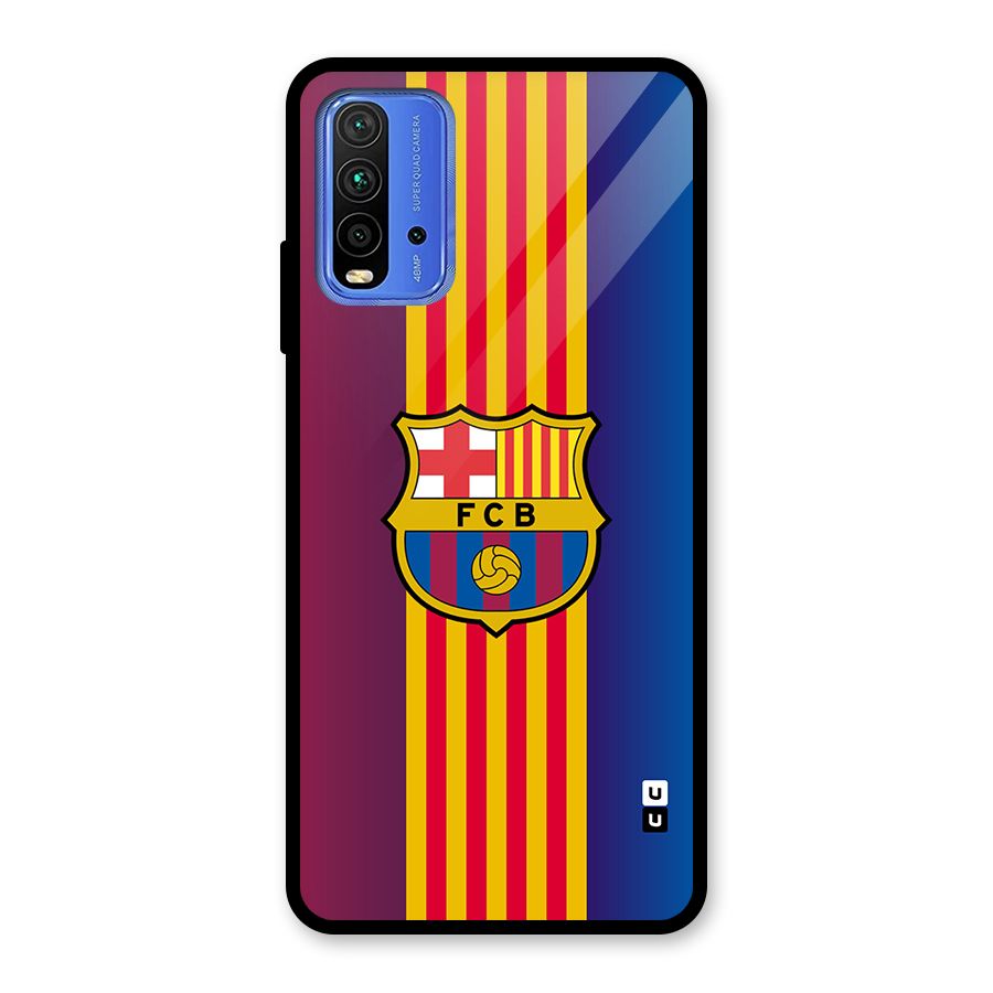 Club Barcelona Glass Back Case for Redmi 9 Power