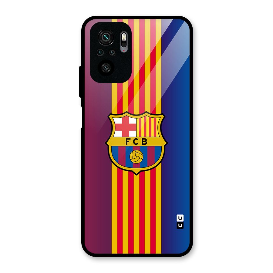 Club Barcelona Glass Back Case for Redmi Note 10S
