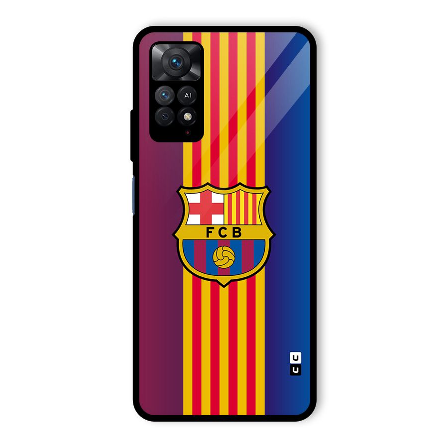 Club Barcelona Glass Back Case for Redmi Note 11 Pro Plus 5G