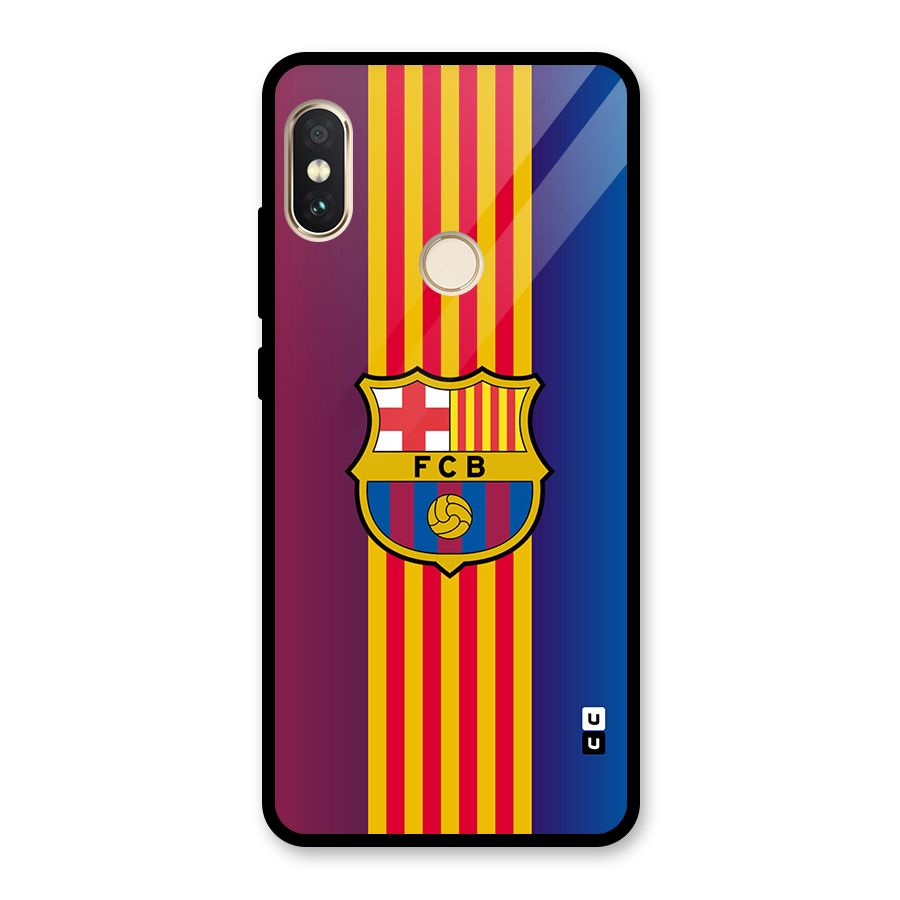 Club Barcelona Glass Back Case for Redmi Note 5 Pro