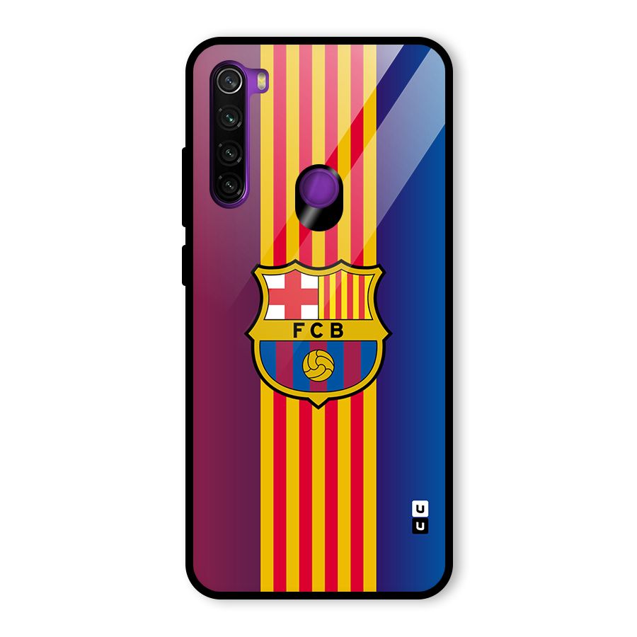 Club Barcelona Glass Back Case for Redmi Note 8