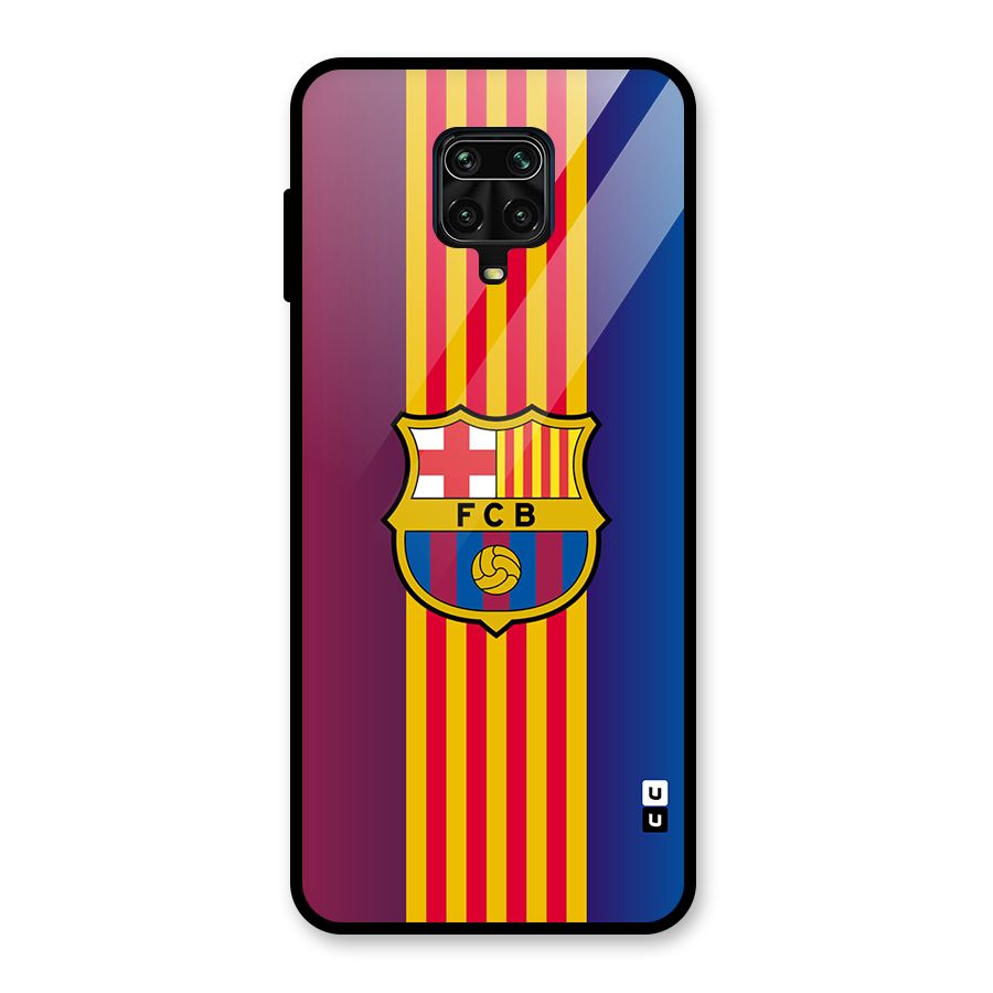 Club Barcelona Glass Back Case for Redmi Note 9 Pro