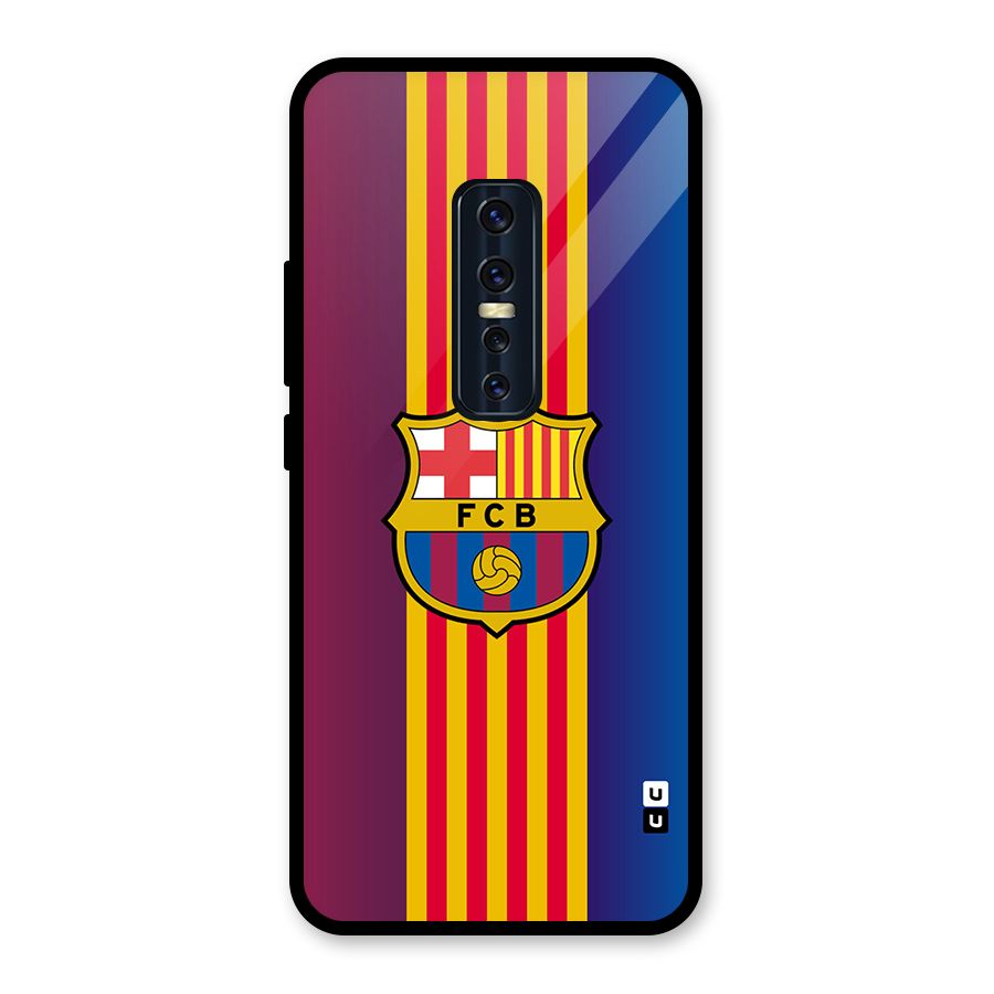Club Barcelona Glass Back Case for Vivo V17 Pro