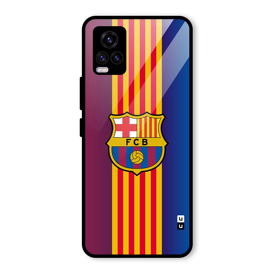 Club Barcelona Glass Back Case for Vivo V20 2021